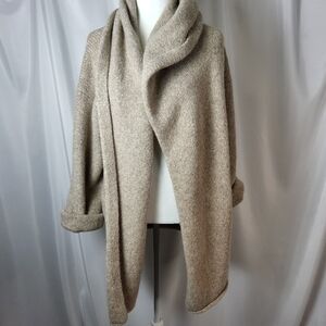 Peruvian Connection Hooded Kimono Sweater Medium/large Open Front